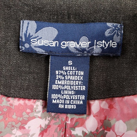 Susan Graver Charcoal Grey Jacket Size Small - Picture 9 of 14